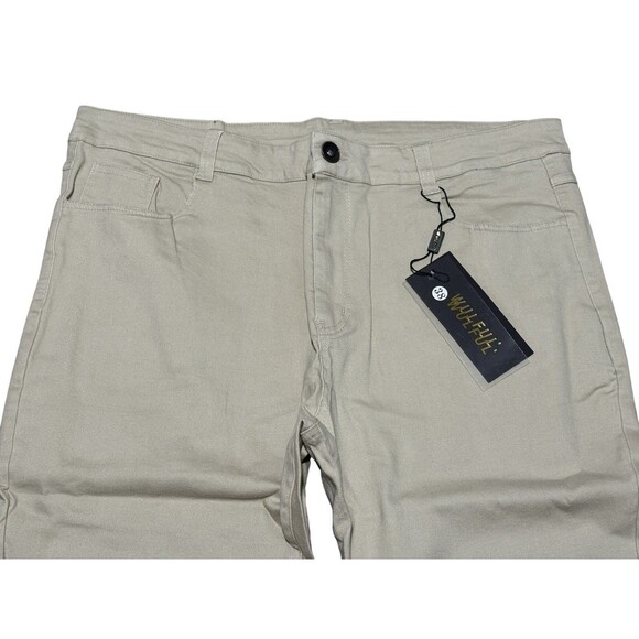 WULFUL Men's Slim Fit Straight Stretch Jeans Denim Pants 38x31 Khaki Skater - Picture 9 of 11